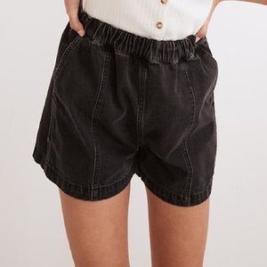 Madewell Women’s S Denim Easy Pull-On Shorts in Lunar Wash TENCEL Denim Edition